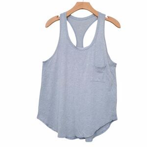 Lululemon Yogi Racerback Tank Top Womens 8 Blue Medium Lightweight Athleisure